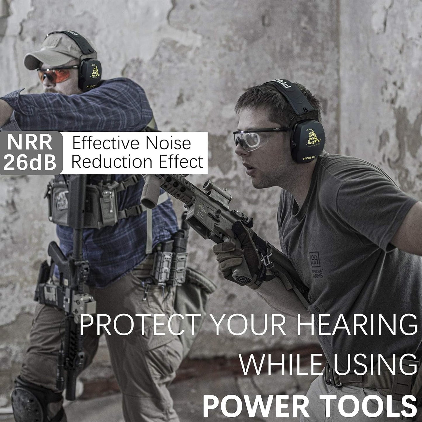 Protección auditiva NRR 26dB para disparo ajustable