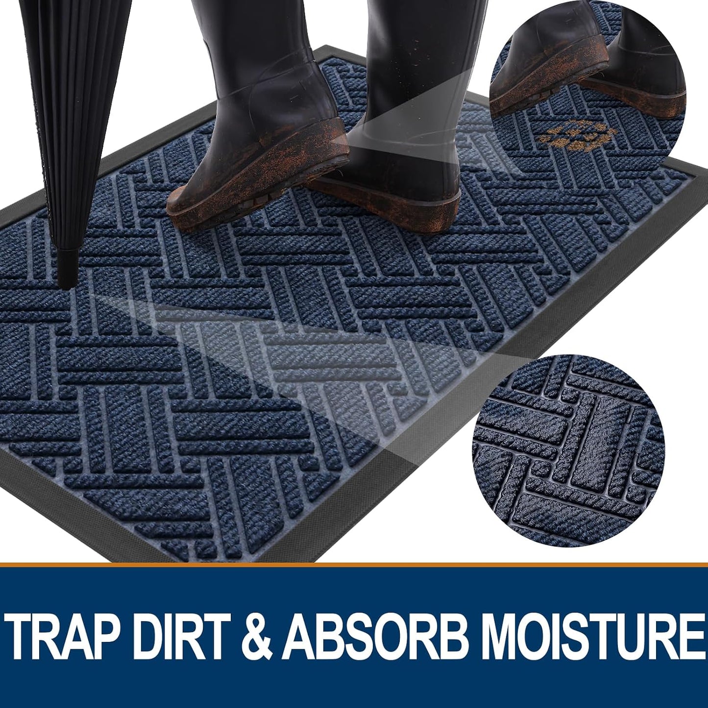 Alfombra goma natural antiderrap puerta principal