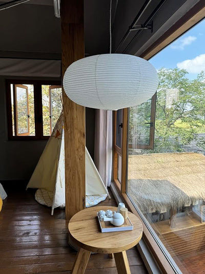 Lámpara colgante oblata blanca 21.9pulgada decoración hogar