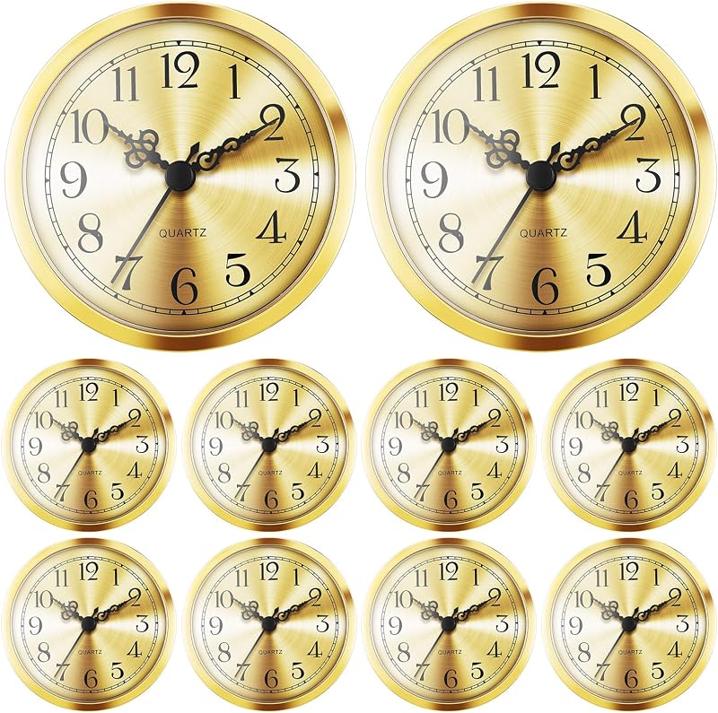 Pack 10 relojes cuarzo 3.543in movimiento mini números