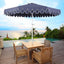 Sombrilla patio 2.75m azul con ventilación