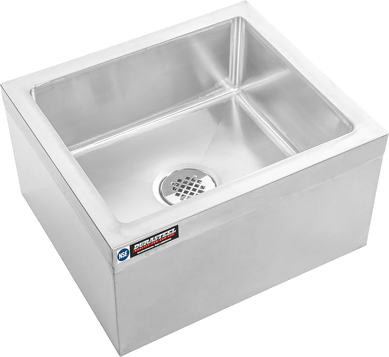 Fregadero piso acero inox 304 NSF 19x22x12
