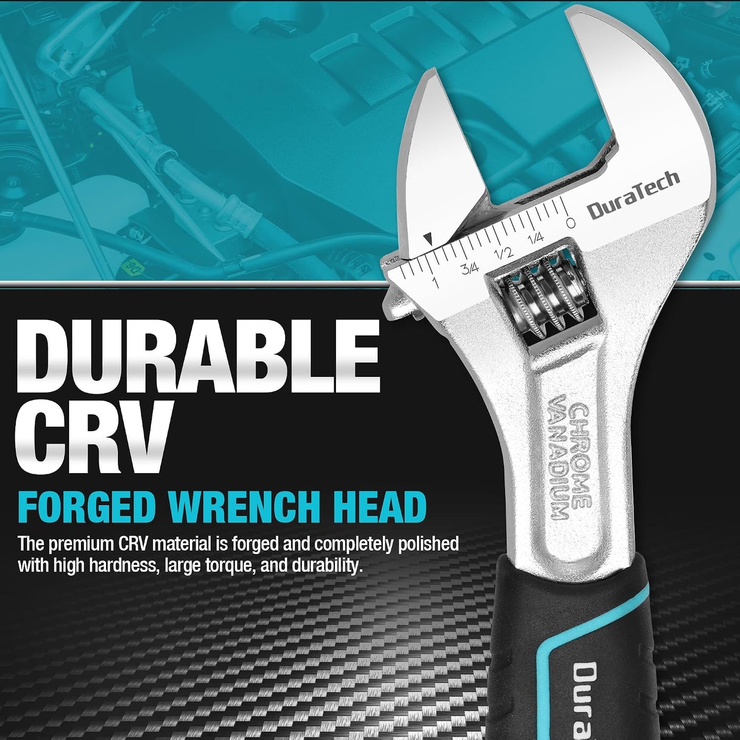 Llave ajustable acero cr-v 8pulg mandíbula ancha para hogar taller
