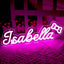 Letrero LED Isabella para decorar habitación hombre