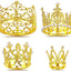 4 Pzas Coronas Doradas Mini Tiara Princesa Bebé Boda Cumpleaños