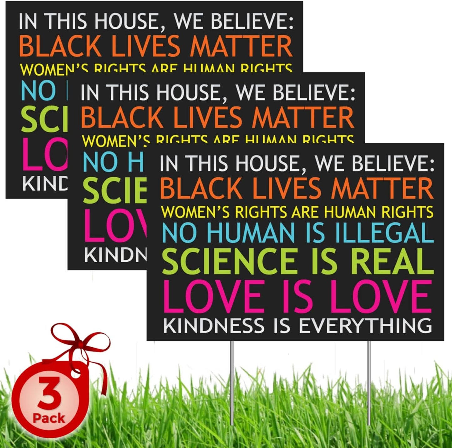 Letrero patio plástico 12x18pulg Love is Love