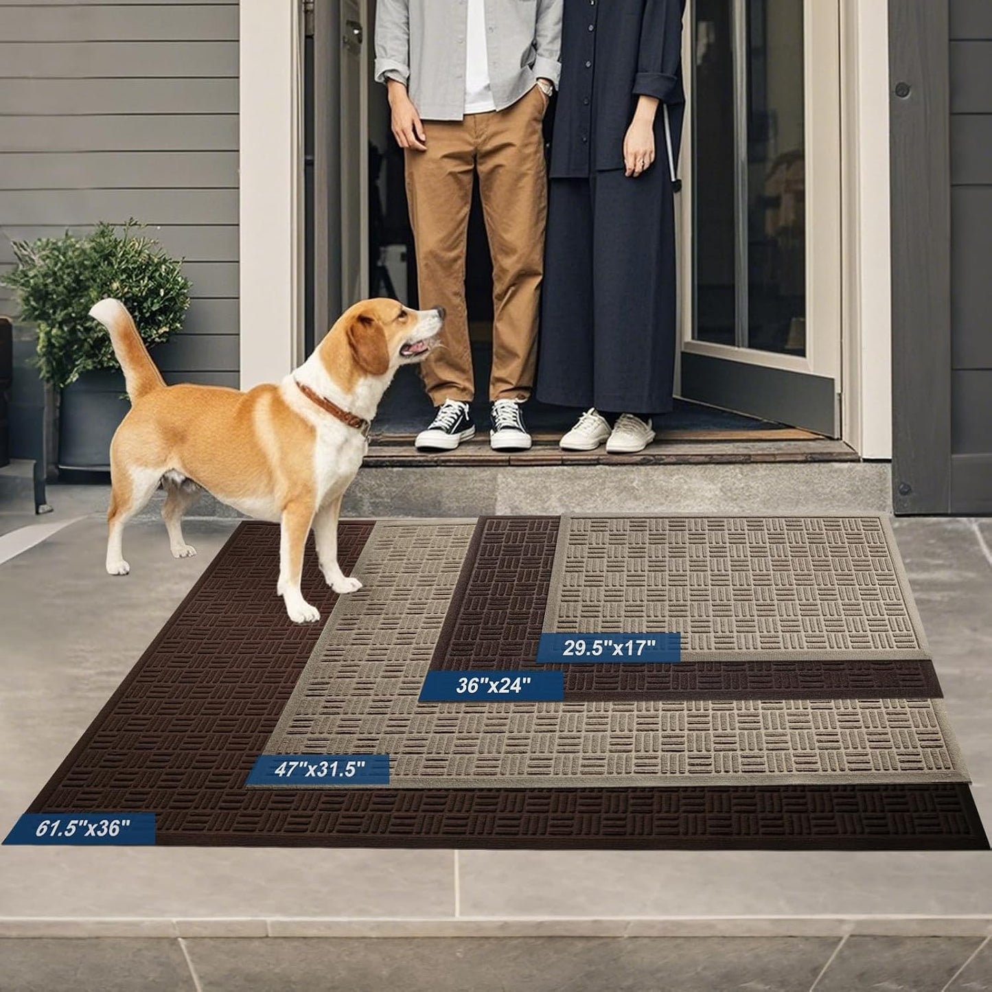 Tapete puerta impermeable antiderrap goma natural