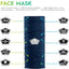 Bandana multifuncional para cabeza máscara UV polaina 12 formas