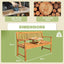 Banco exterior para 2 silla acacia mesa plegable terraza