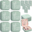 6 Set Regalos Dama Honor Joyas Viaje Caja Verde Salvia