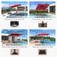 Sombrilla patio 8x8pulg aluminio piscina rotación 360