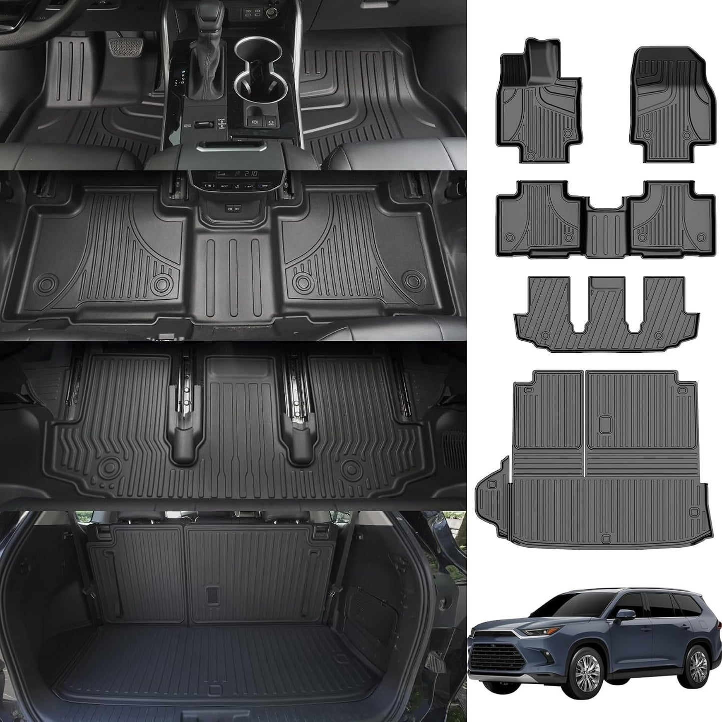 Alfombrillas TPE para Toyota Highlander 20-26 set 3