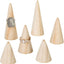 6 Soportes Madera Anillos Triangular Moderno Tocador