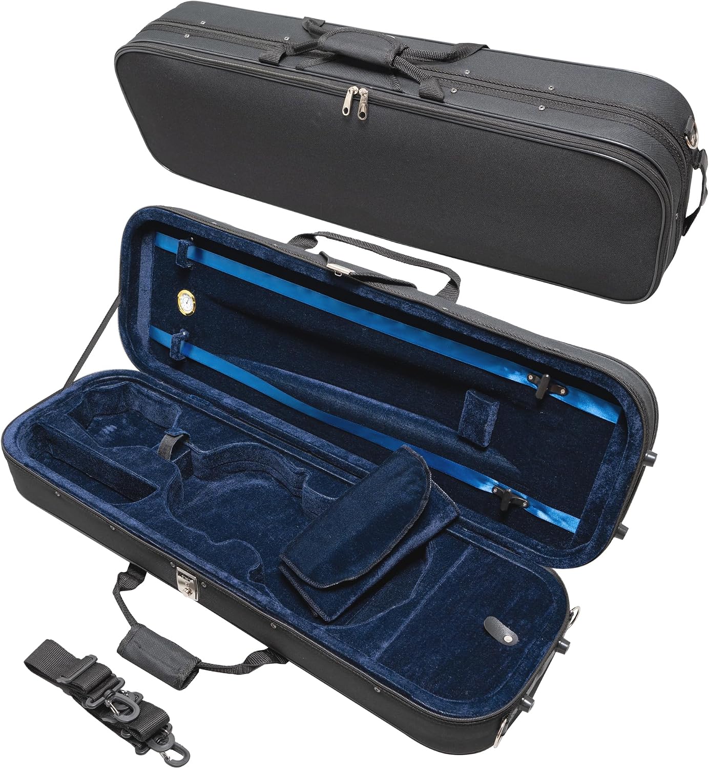 Estuche violín 3/4 rígido con correas cojín terciopelo