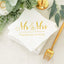 Servilletas Mr and Mrs Gold para Boda Ducha 100pzas 3 Capas