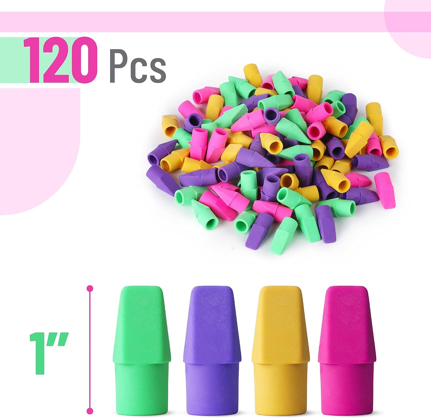 Borradores para lápices set 120 tapas topper