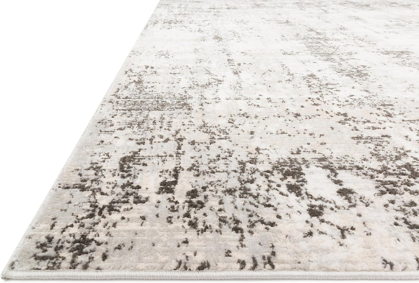 Alfombra decorativa plateado grafito 7x11ft x 10x6ft