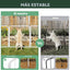 Valla jardín 24" x 15.2ft metal 8 paneles