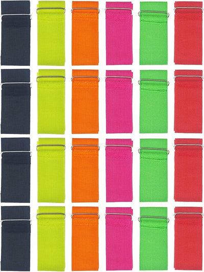 24 Bandas Elásticas 3 Patas Coloridas para Aire Libre