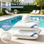 2 Pzas Relleno Almohada Exteriores 22x22pulg Impermeable Blanco