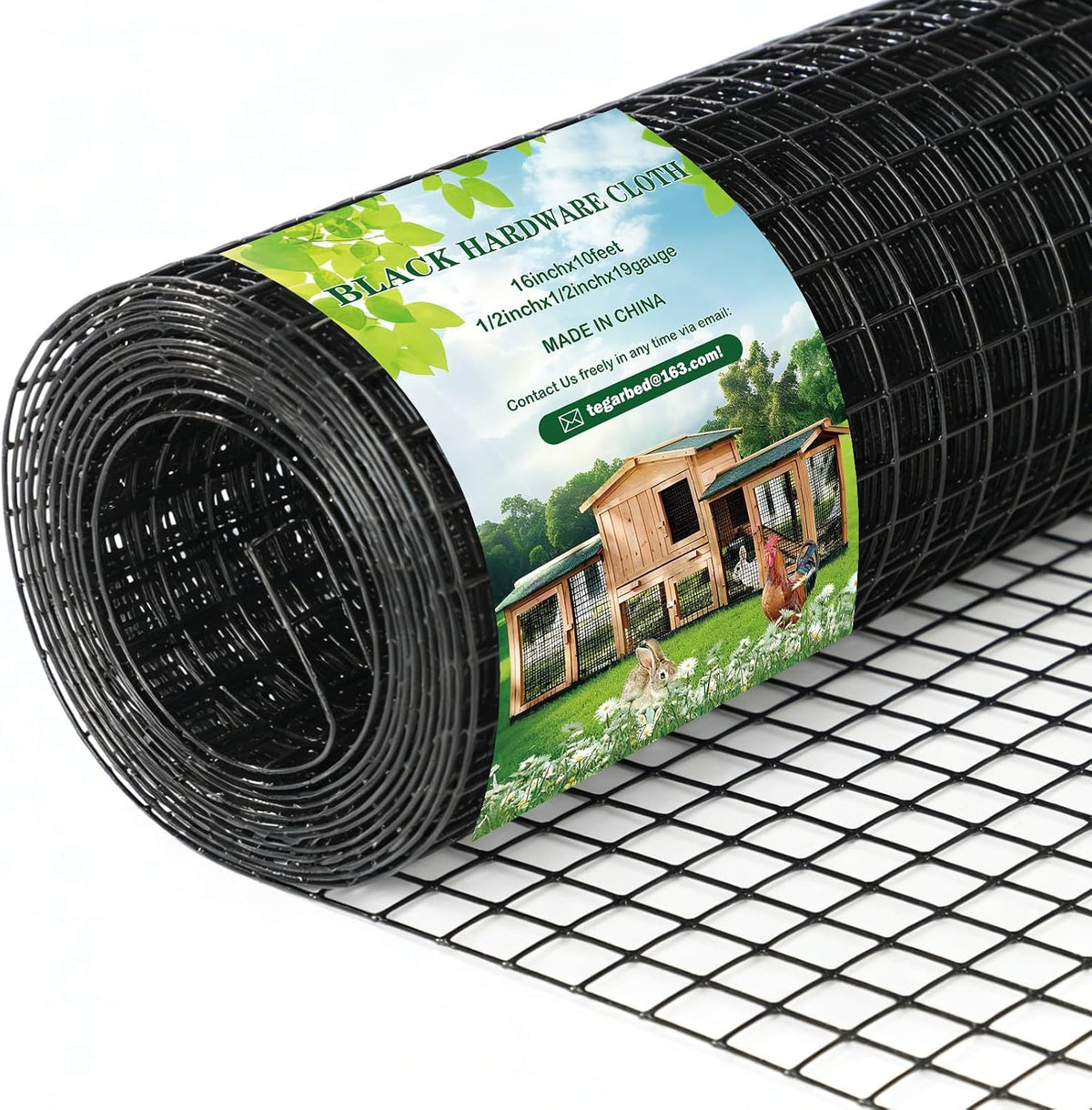 Valla de alambre galvanizado PVC 1/2pulg 16x10pies