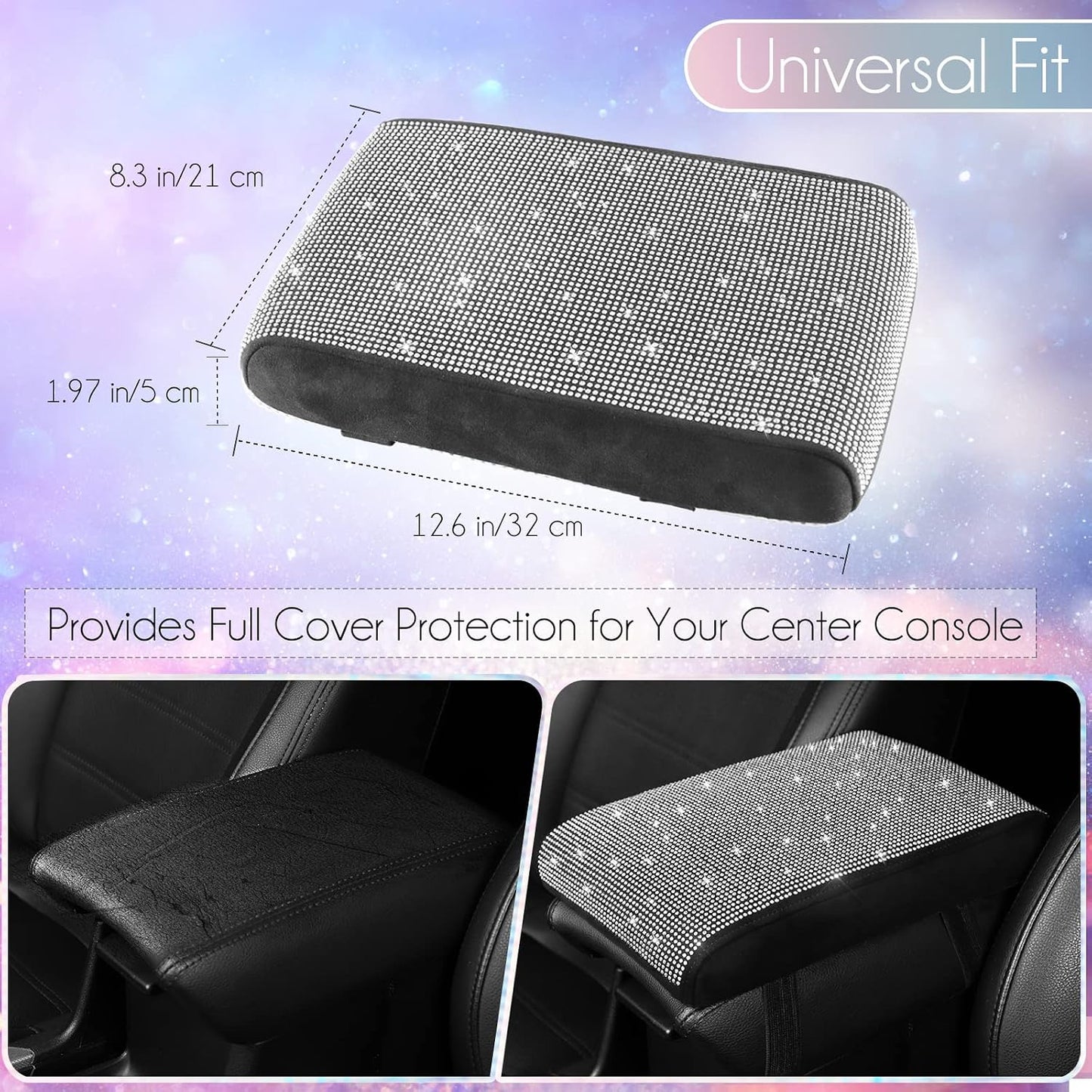 Funda consola coche con diamantes y espuma visco