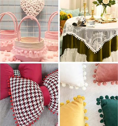 Pompón 18yardas 0.47pulg púrpura accesorio decoración hogar