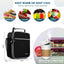 Bolsa almuerzo aislada duradera reutiliz. negro