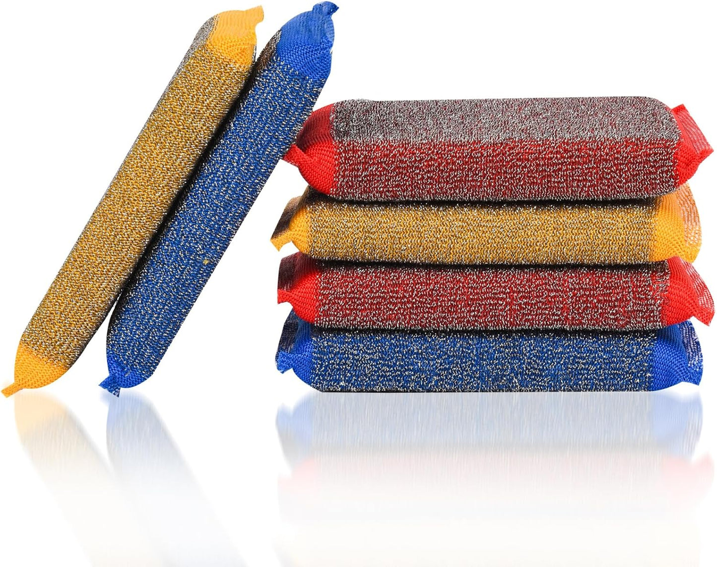 Esponjas acero cocina 6 pzas multicolores no rayan reutilizables