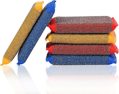 Esponjas acero cocina 6 pzas multicolores no rayan reutilizables