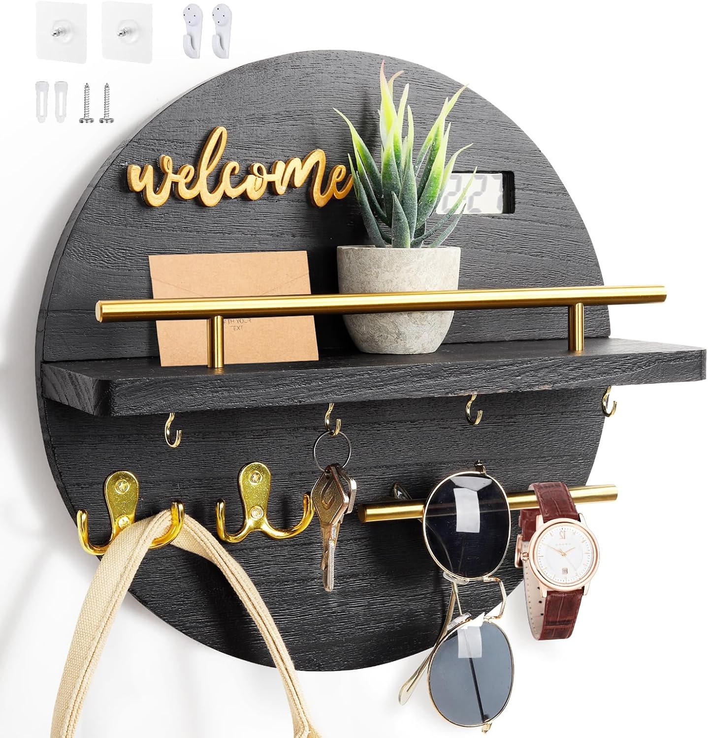 Soporte llaves madera rústica decoración hogar entrada