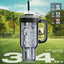 Vaso acero inox 40oz con tapa 2en1 a prueba de fugas