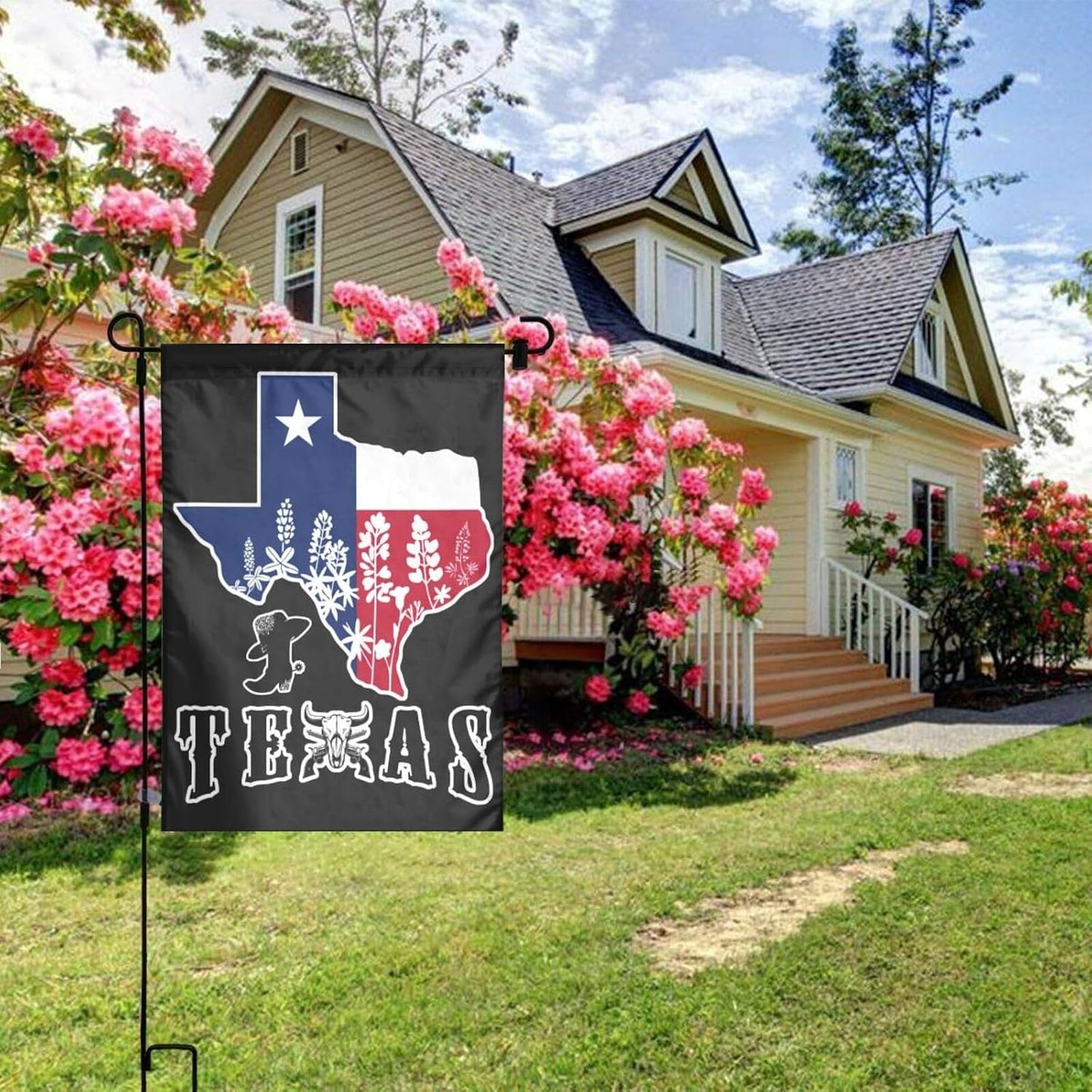 Bandera Texas 12x18pulg doble cara jardín decoración