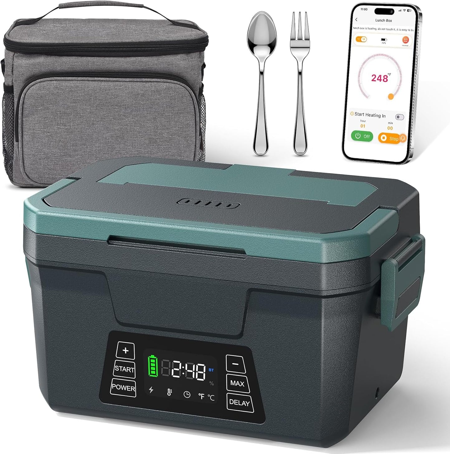 Caja almuerzo eléctrica inalámbrica con APP