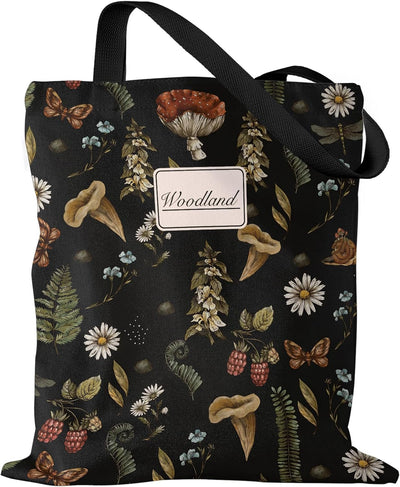 Bolso tote de algodón para mujer con estampado