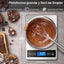 Báscula cocina digital 1g/0.1oz 22lb acero inox vidrio templado