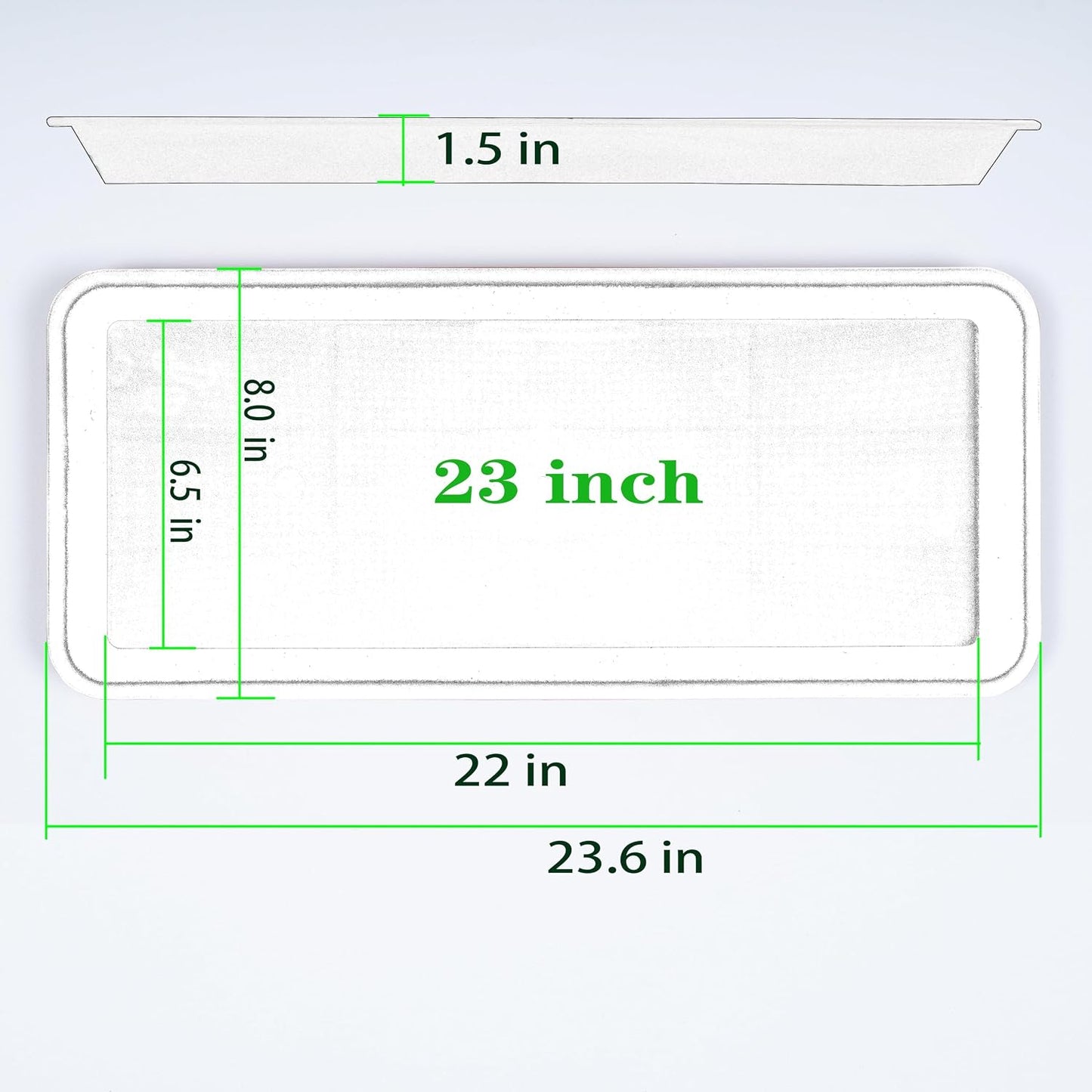2 Bandejas Plástico Rectangular 61cm para Plantas Azul