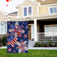 Bandera jardín 4 de Julio 12x18pulg doble cara