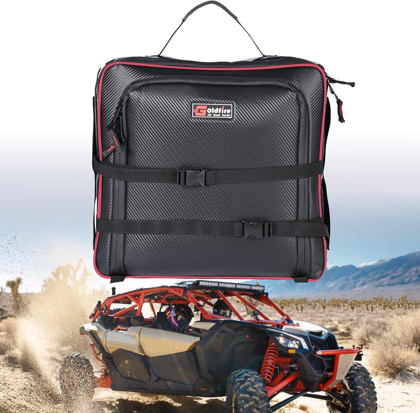 Bolsa almacenamiento asiento Can-Am Maverick X3 17-25 roja