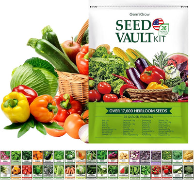 Kit supervivencia 36 variedades semillas vegetales sin OMG