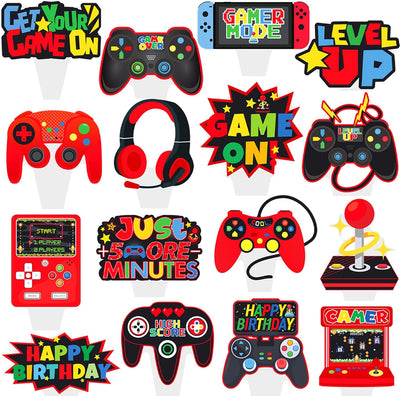 48 Adornos Rojos Cupcakes para Jugadores Videojuegos