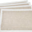Set 4 manteles doble capa 13x19pulg color natural