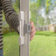 Asa retráctil puerta mosquitera con pestillo seguro blanco