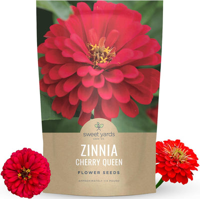 Paquete 16000 semillas Zinnia Cherry Queen 4oz