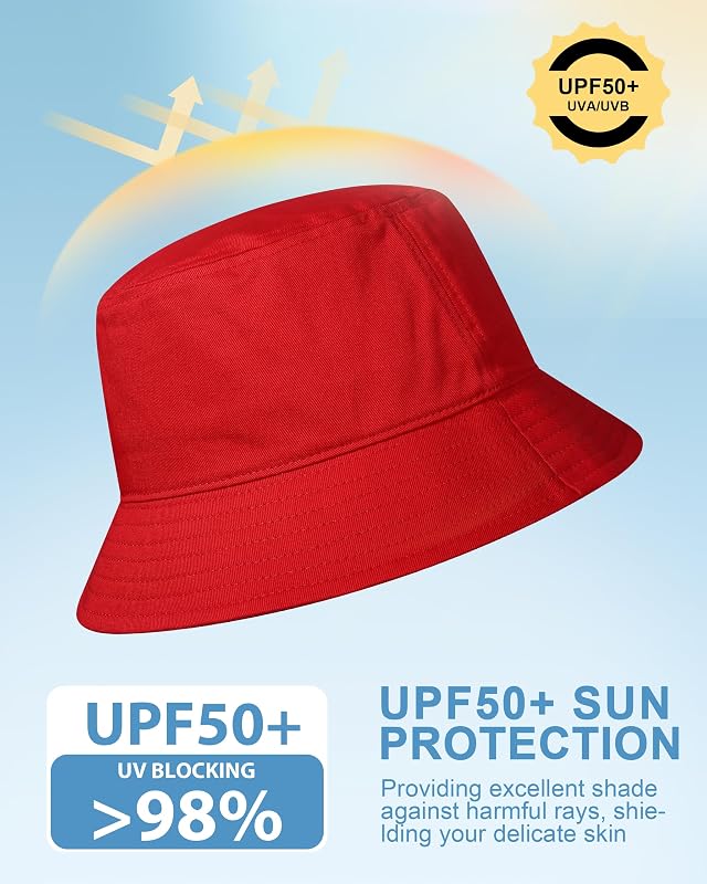 Sombrero pescador algodón unisex UPF 50 ligero plegable