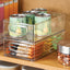 Papelera apilable cocina set 4 transparente