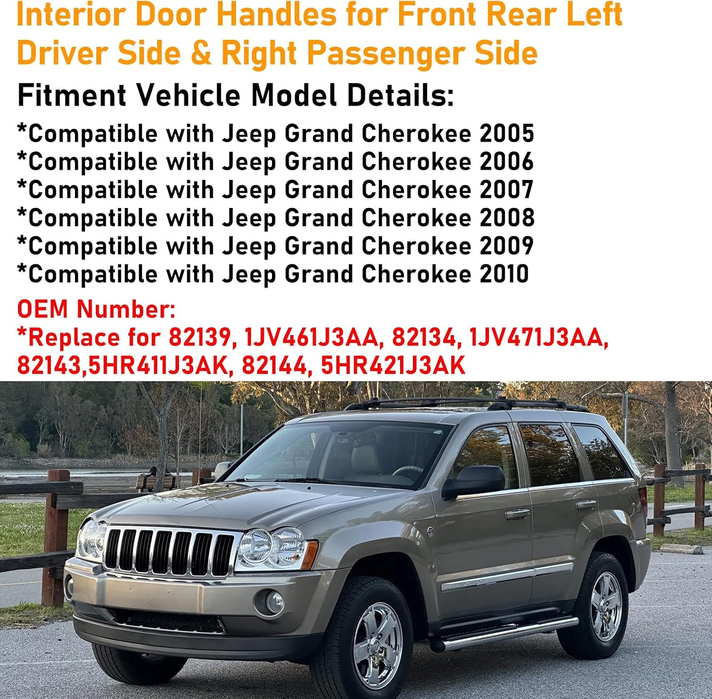 Manija puerta Jeep Grand Cherokee 05-10 4uds color gris