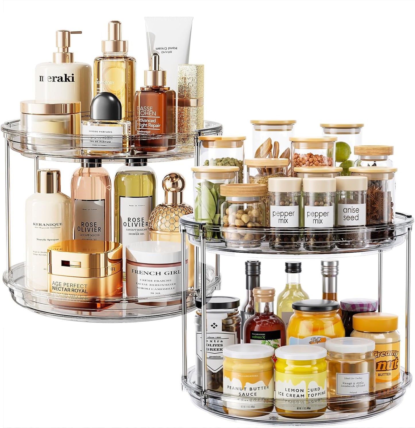 2 Pack Organizadores 2 Niveles 10.6pulg para Cocina Baño
