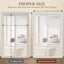 Puerta magnética blanca 60x80pulg cortina malla