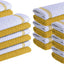Set 24 Toallas Cocina Algodón 15x25pulg Amarillo Radiante